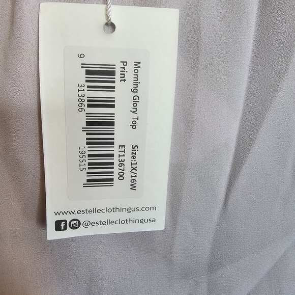 NWT Estelle purple floral blouse size 1X - Picture 8 of 8